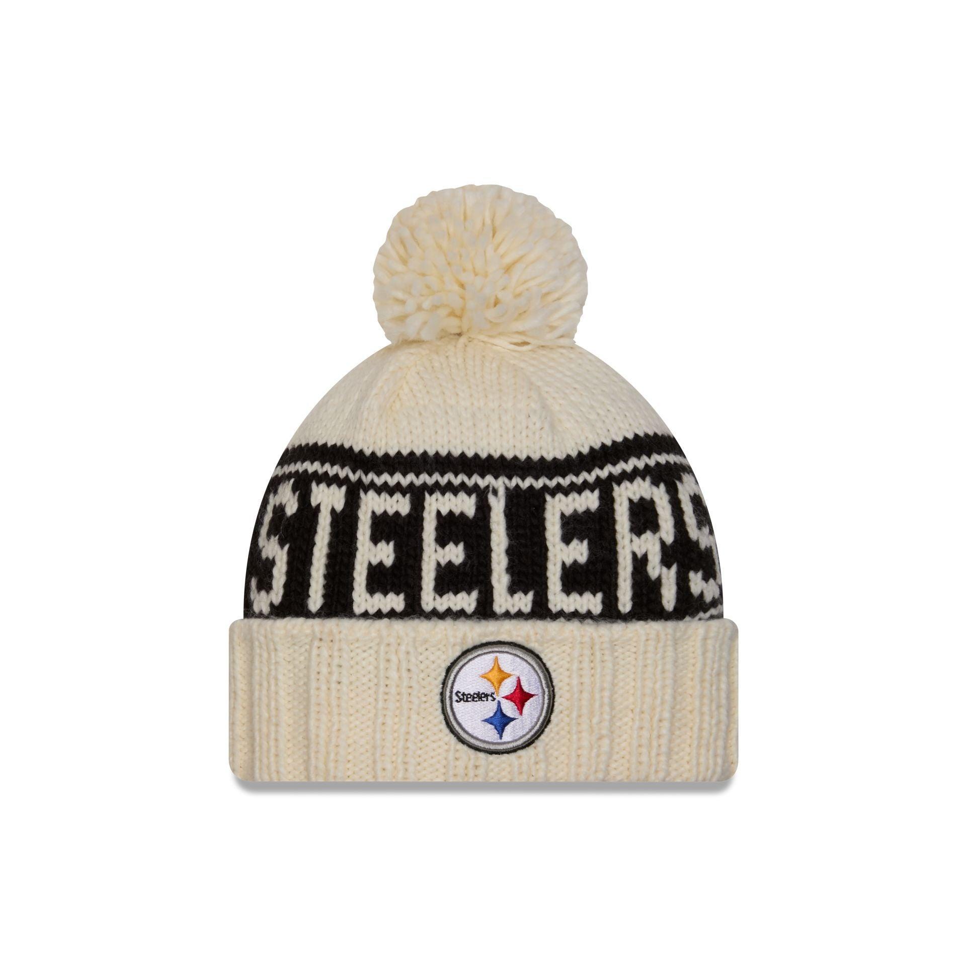 Pittsburgh Steelers 2024 Cold Weather Chrome Pom Knit Hat Female Product Image