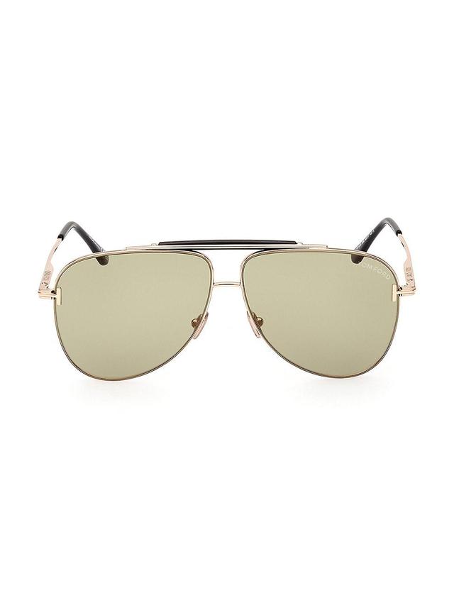 Mens Brady 60MM Pilot Sunglasses Product Image