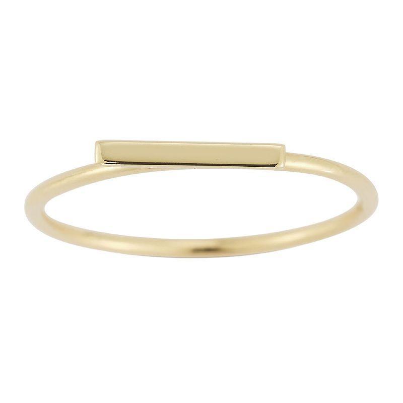 LUMINOR GOLD 14k Gold Bar Ring, Womens Product Image