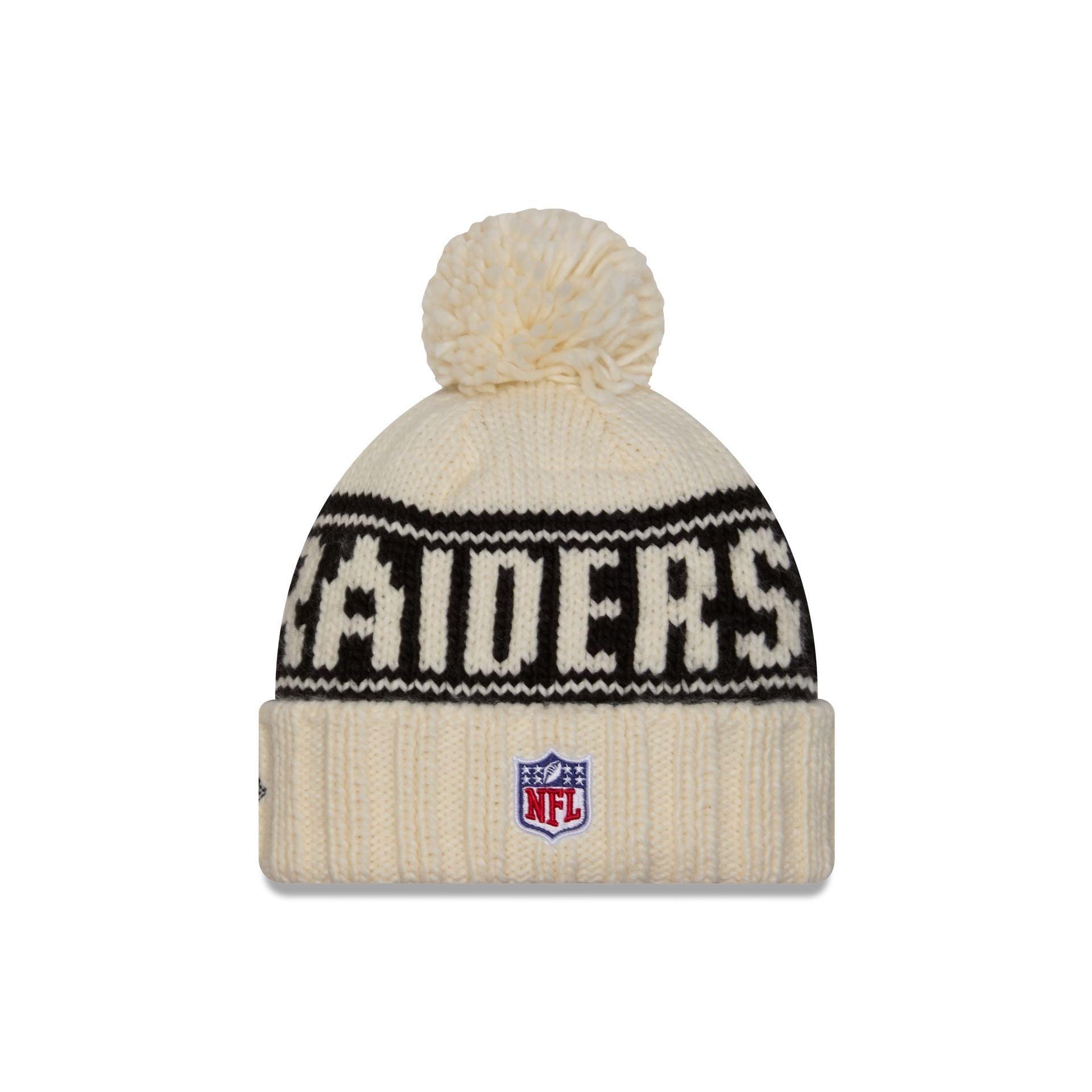 Las Vegas Raiders 2024 Cold Weather Chrome Pom Knit Hat Female Product Image