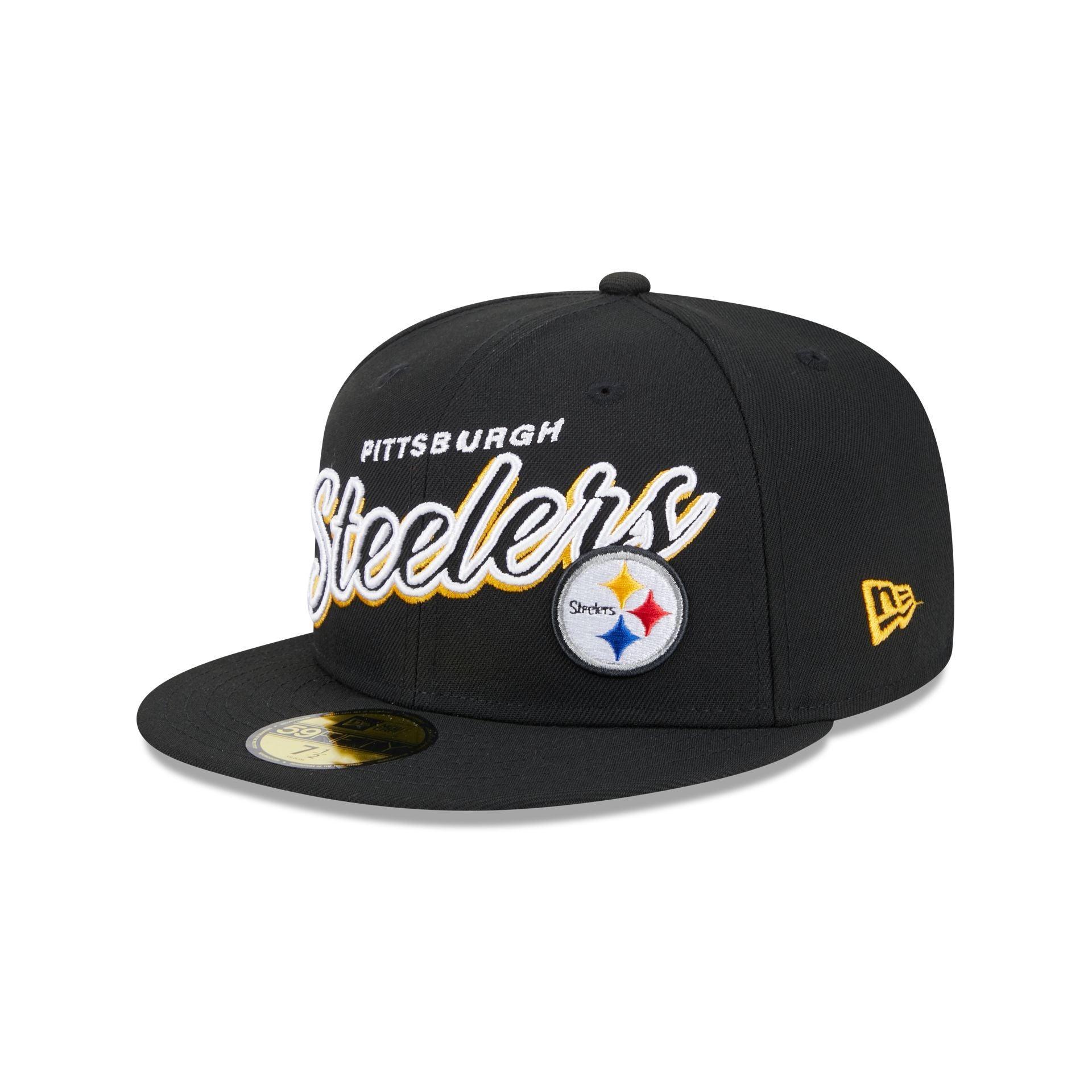 Pittsburgh Steelers Script Sided 59FIFTY Fitted Hat Male Product Image