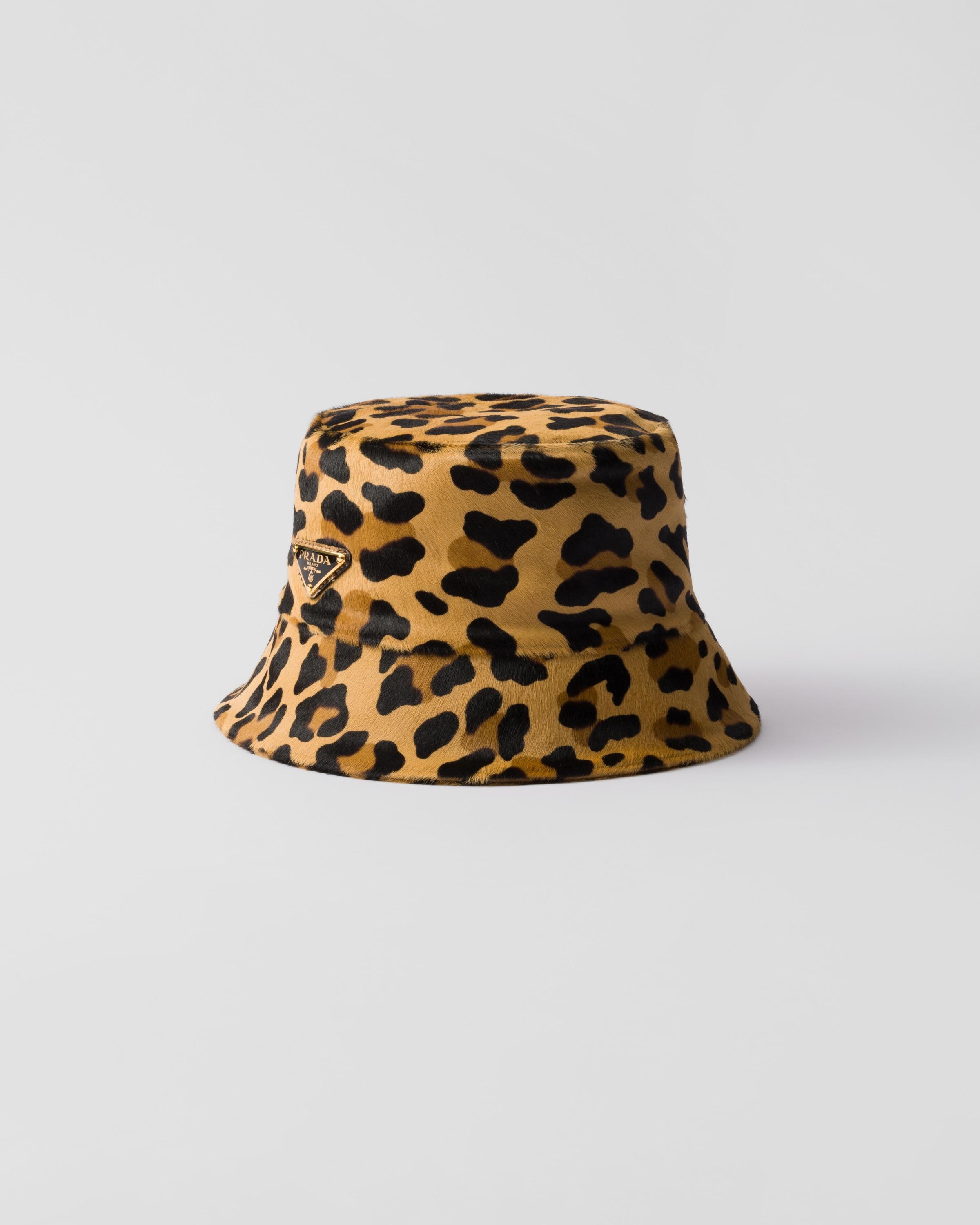 Printed leather bucket hat Product Image