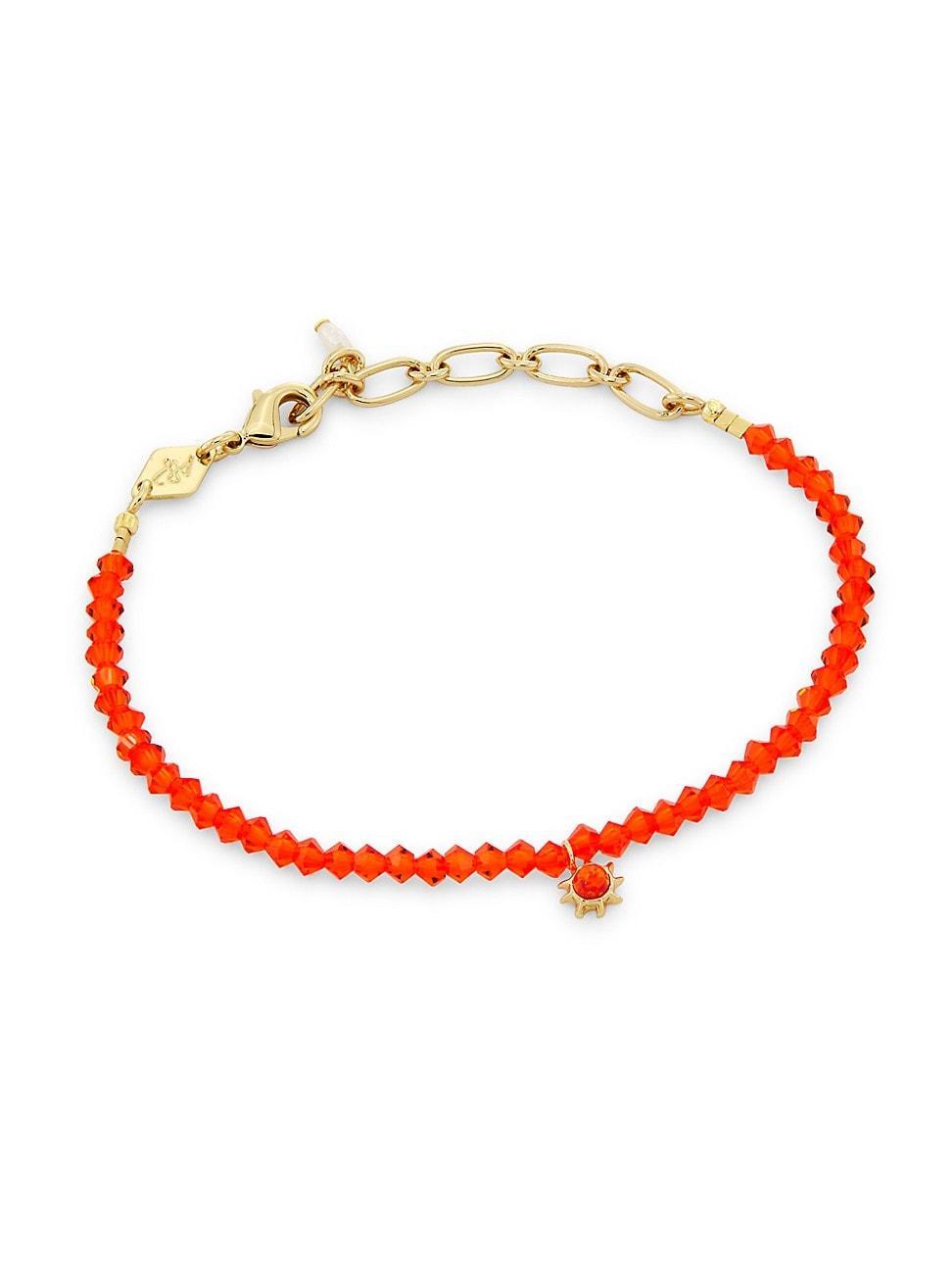 Womens Pacifico Tangerine Dream 18K-Gold-Plated, Glass & Imitation Fire Opal Beaded Bracelet Product Image