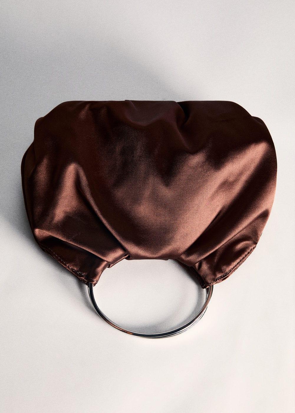 MANGO - Satin metal ring bag - One size - Women Product Image