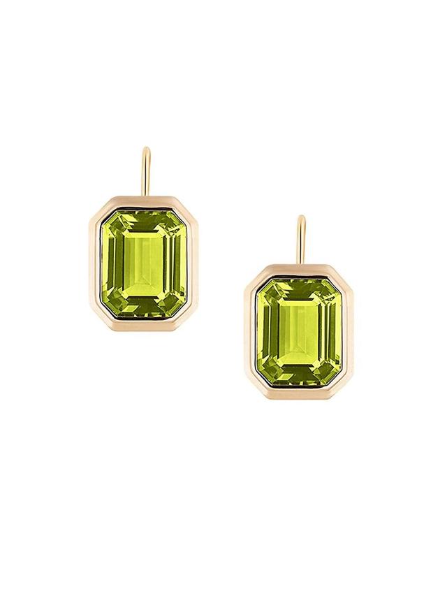 Womens Manhattan 18K Gold & Peridot Drop Earrings Product Image