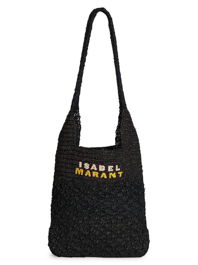 Womens Small Praia Logo Raffia Tote Bag Product Image