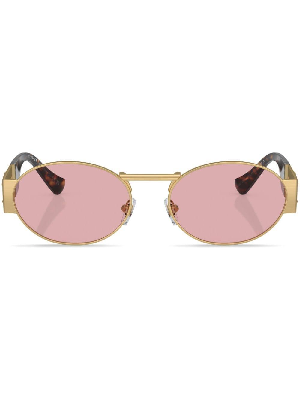 Runde Sonnenbrille In Gold Product Image