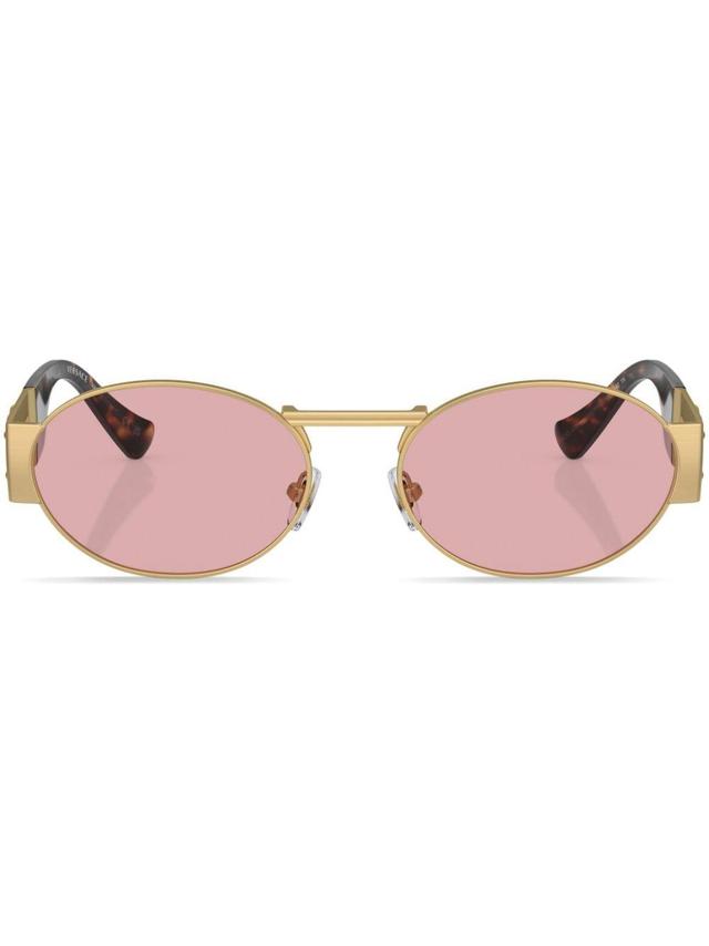 Runde Sonnenbrille In Gold Product Image