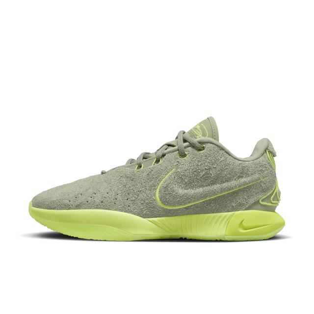 Nike Mens LeBron James Nike Lebron XXI - Mens Basketball Shoes Oil Green/Vapor Green/Sanddrift Product Image