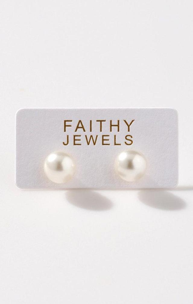 Faithy Jewels Pearl Stud Earring ~ Pearl Product Image