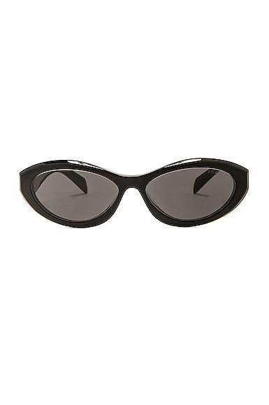 Prada Oval Sunglasses Black.. Product Image