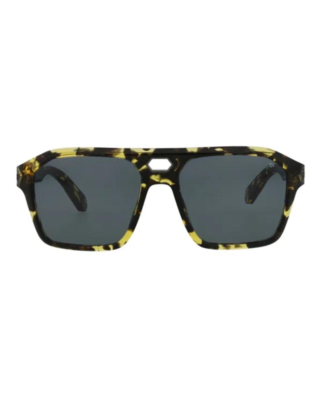 Aviator-frame Acetate Sunglasses In Blue Product Image