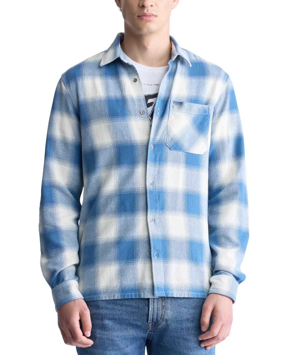 Buffalo David Bitton Mens Sinclair Long Sleeve Plaid Flannel Button-Front Shirt Product Image