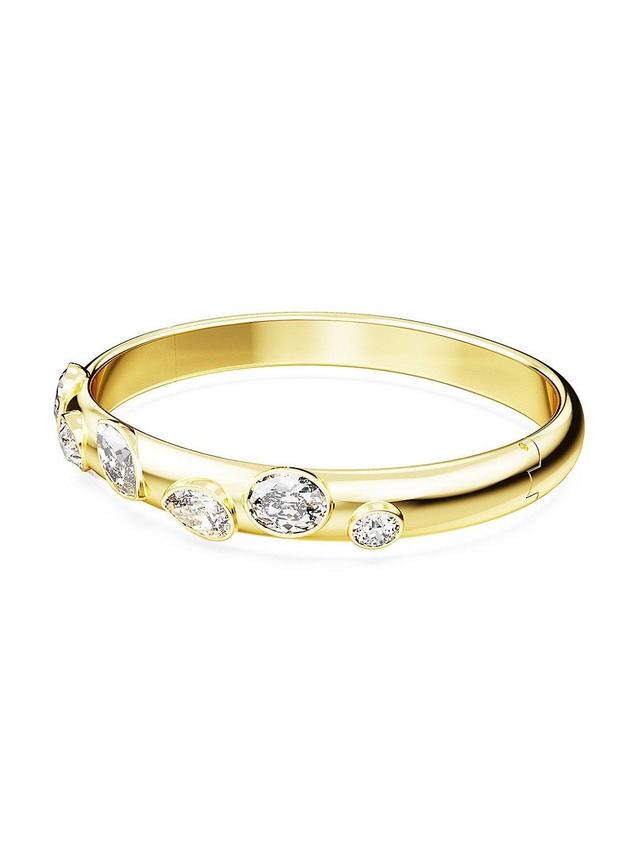 Womens Dextera Goldtone & Crystal Mixed Cuts Bangle Product Image