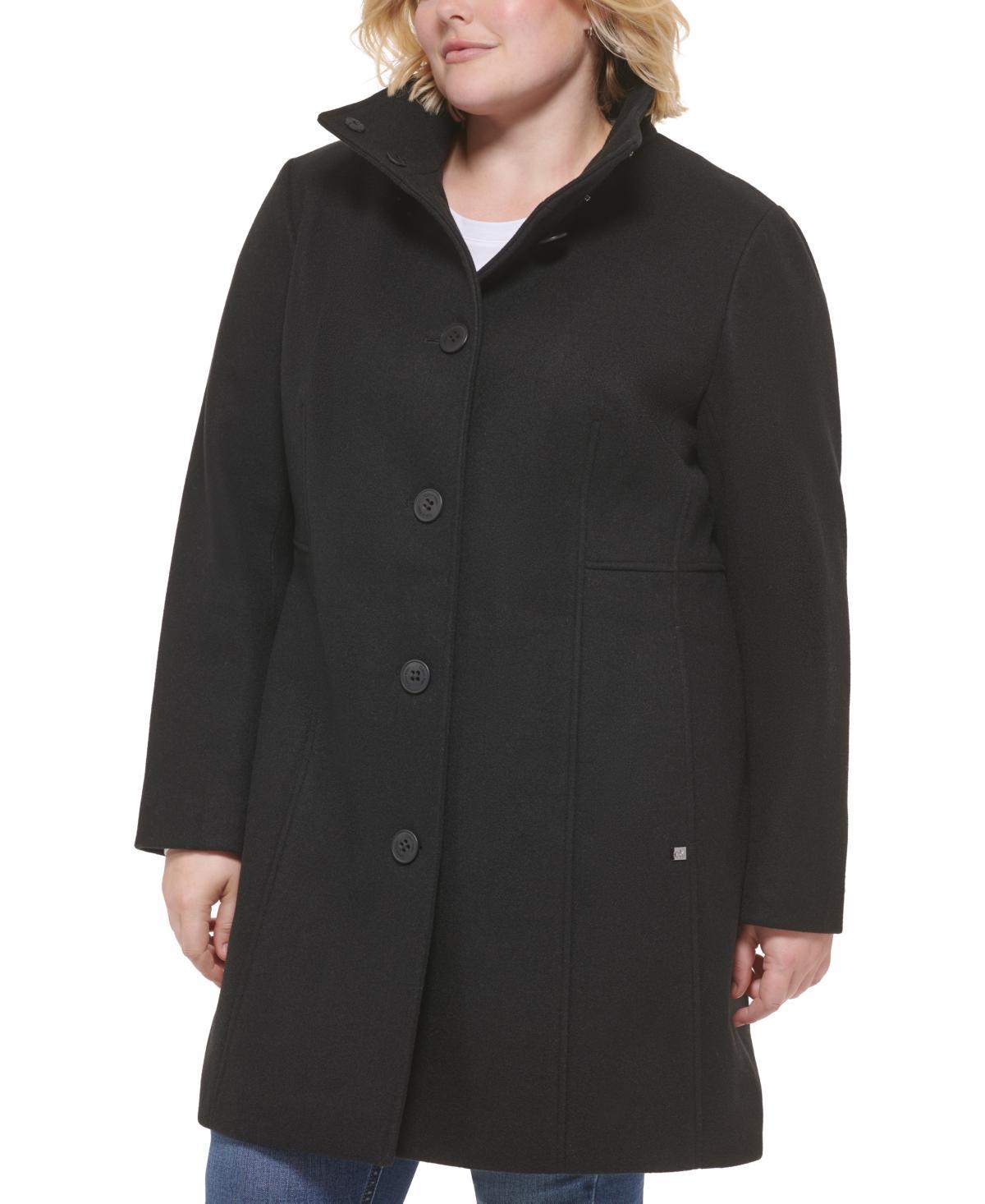 Calvin Klein Womens Plus Size Walker Coat, Created for Macys Product Image