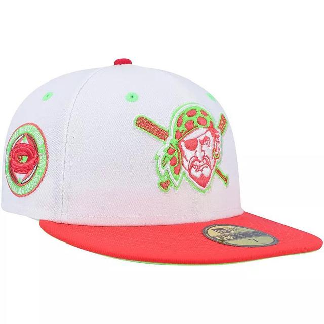 Mens New Era /Coral Pittsburgh Pirates Three Rivers Stadium 30th Anniversary Strawberry Lolli 59FIFTY Fitted Hat Product Image