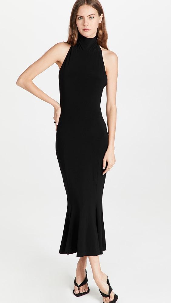 Norma Kamali Halter Turtle Fishtail Dress | Shopbop Product Image