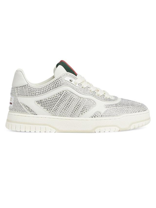 Womens Re-Web Crystal-Embellished Leather Sneakers Product Image