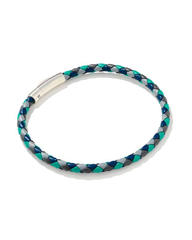 Kendra Scott Evans Oxidized Sterling Silver Corded Bracelet in Teal Mix | Mixed Media Product Image