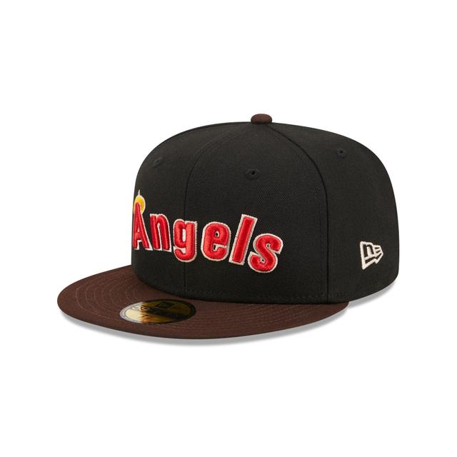 Los Angeles Angels Chocolate Visor 59FIFTY Fitted Hat Male Product Image