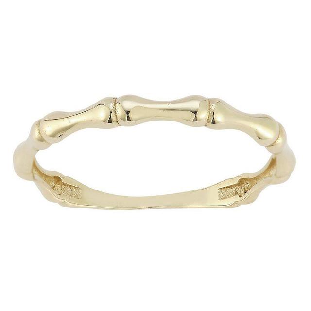 LUMINOR GOLD 14k Gold Bamboo Band Ring, Womens Yellow Product Image