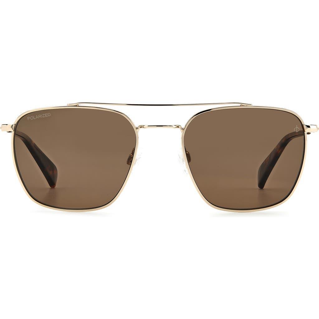 53mm Navigator Sunglasses In Gold Product Image