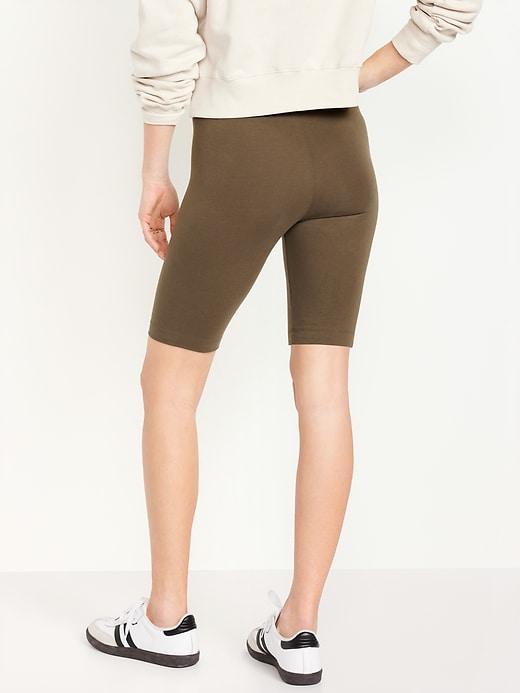 High-Waisted Biker Shorts -- 10-inch inseam Product Image