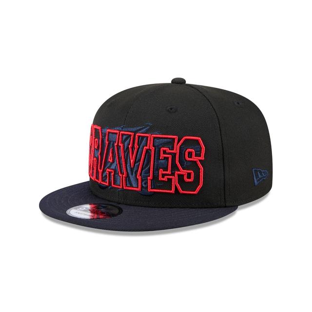 Atlanta Braves Splatter 9FIFTY Snapback Hat Male Product Image