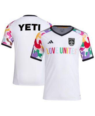 Mens adidas White Austin Fc 2023 Pride Pre-Match Top - White Product Image