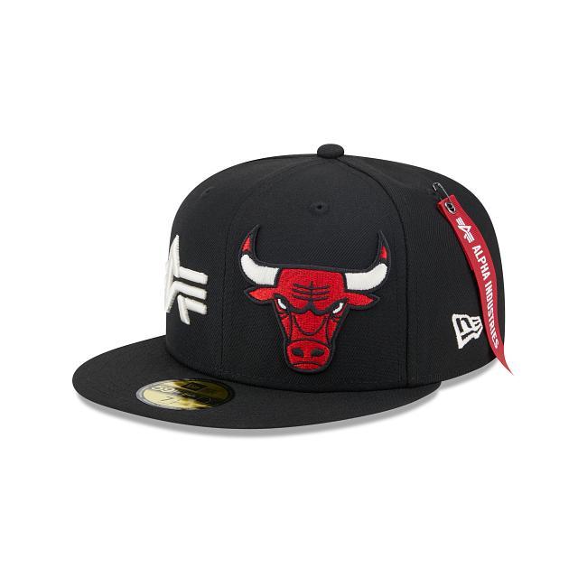 Alpha Industries X Chicago Bulls Dual Logo 59FIFTY Fitted Hat Male Product Image