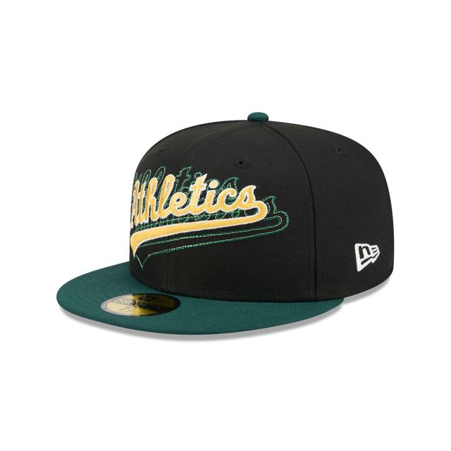 Oakland Athletics Shadow Stitch 59FIFTY Fitted Hat Male Product Image