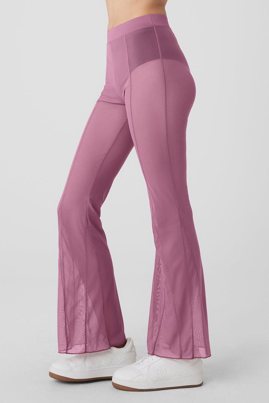 Mesh High-Waist Flicker Pant - Soft Mulberry Female Product Image