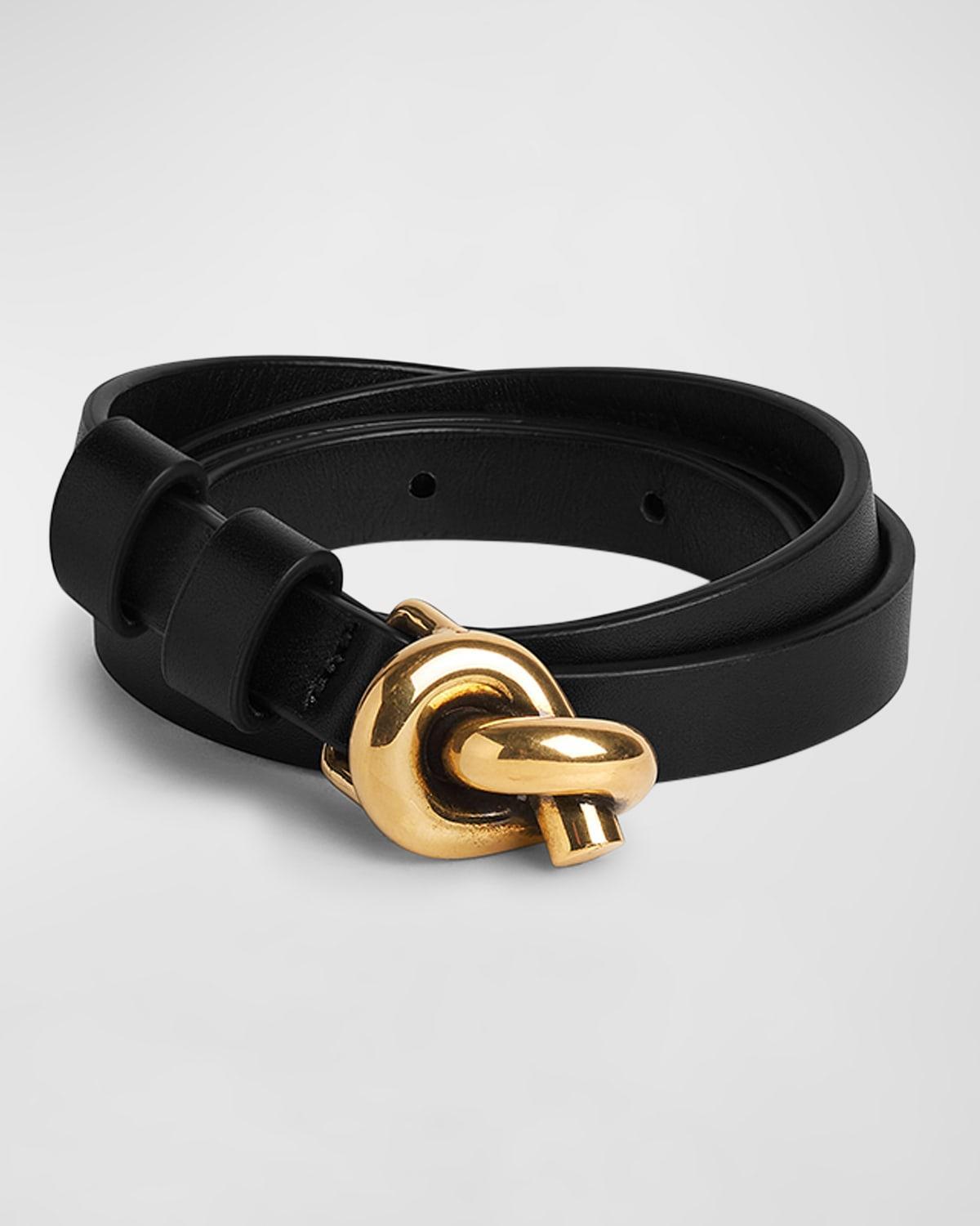 Knot Buckle Leather Belt Product Image