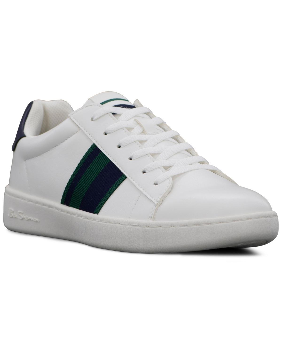 Ben Sherman Mens Hampton Stripe Low Court Casual Sneakers from Finish Line - White Product Image