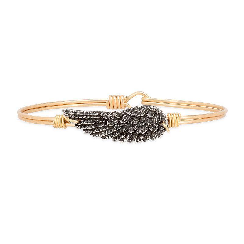 Luca + Danni Angel Wing Bangle Bracelet, Womens Brass Tone Product Image