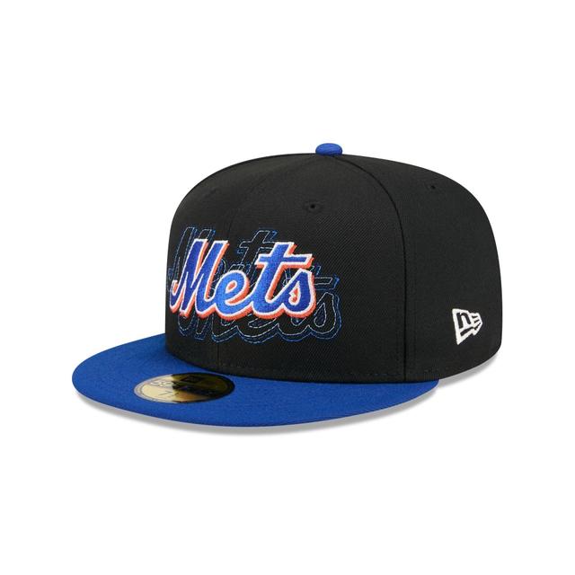 New York Mets Shadow Stitch 59FIFTY Fitted Hat Male Product Image