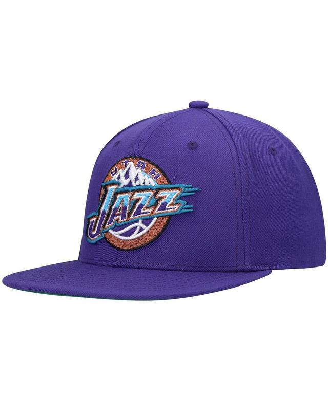 Mens Mitchell & Ness Purple Utah Jazz Hardwood Classics Team Ground 2.0 Snapback Hat Product Image