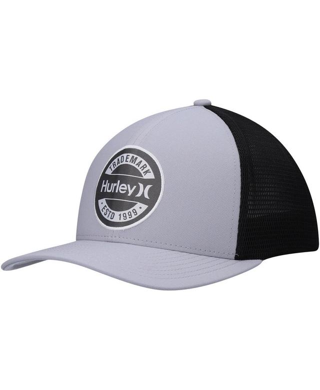 Mens Hurley Gray Charter Trucker Snapback Hat Product Image