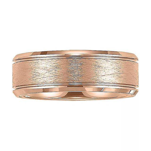 Mens Rose Tungsten Band Ring Pink Tone Product Image