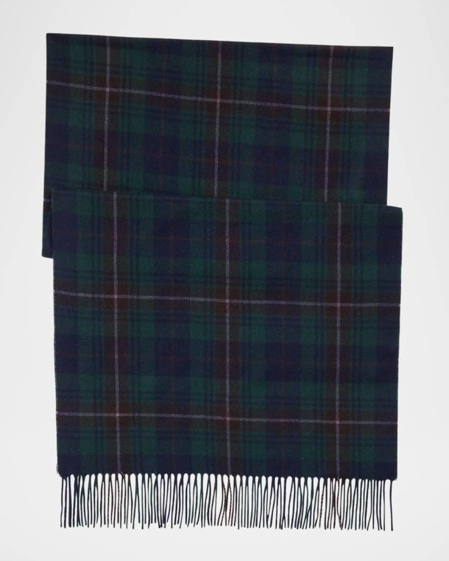 Mens Plaid Cashmere Fringe Scarf Product Image