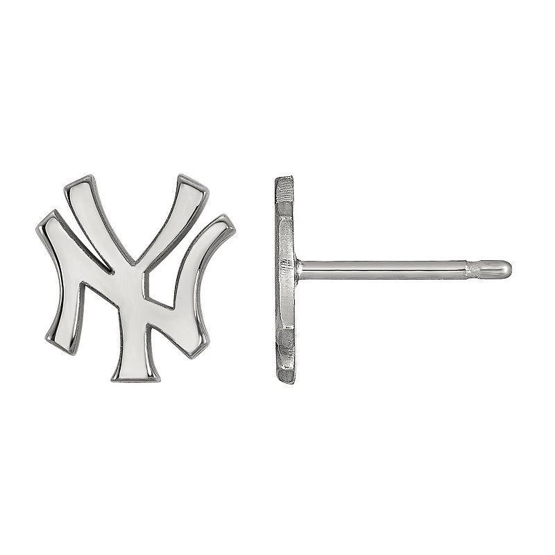 LogoArt 14k Gold New York Yankees Stud Earrings, Womens Product Image