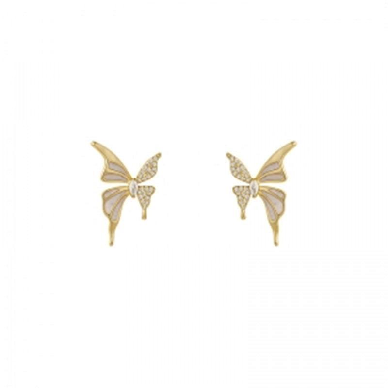 Butterfly Rhinestone Alloy Stud Earring Product Image