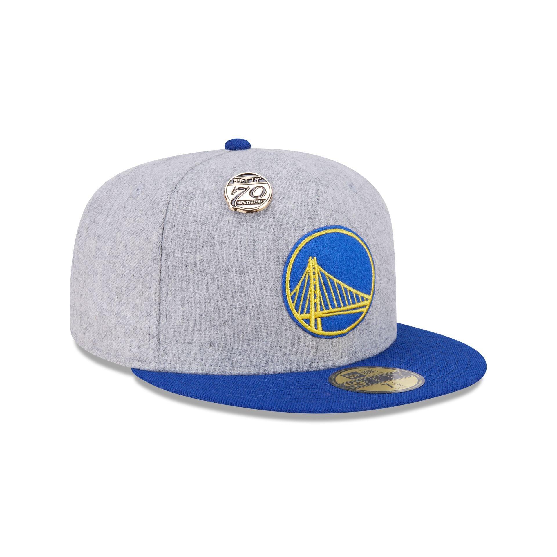 Golden State Warriors 70th Anniversary Gray 59FIFTY Fitted Hat Male Product Image