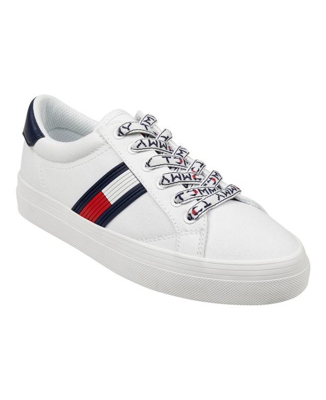 Tommy Hilfiger Womens Fantim Canvas Sneakers - White Product Image