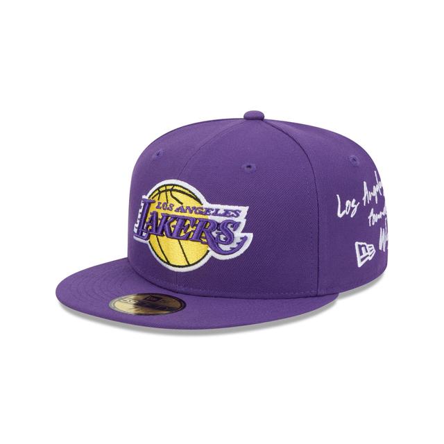 Los Angeles Lakers Team Verbiage 59FIFTY Fitted Hat Male Product Image