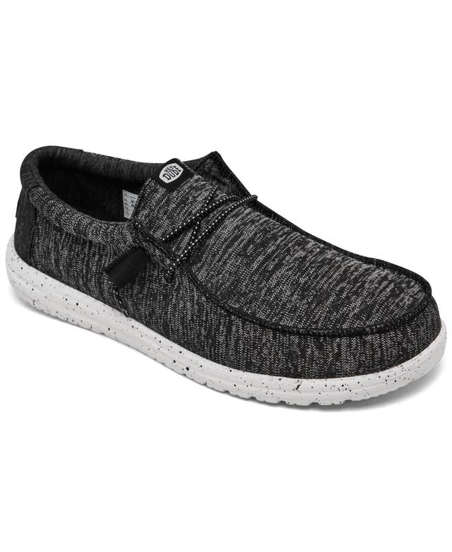 Hey Dude Mens Wally Sport Knit Casual Moccasin Sneakers from Finish Line - Black Product Image