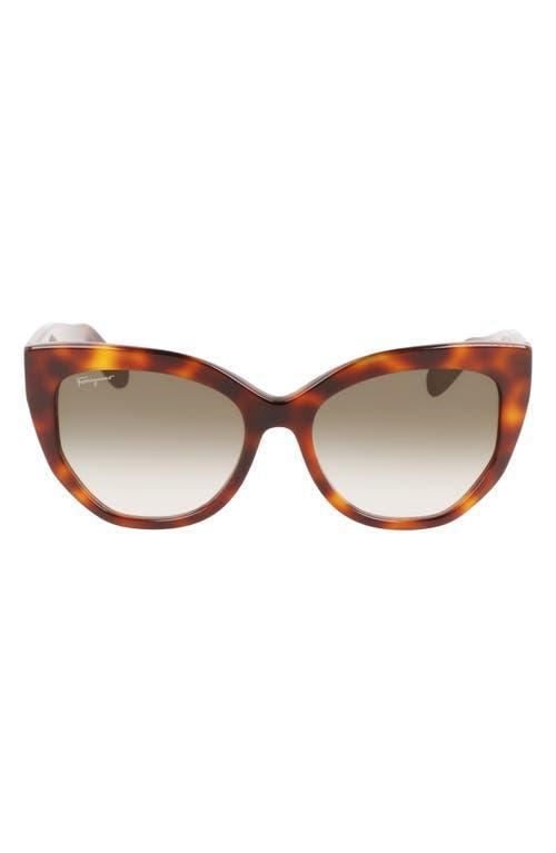 FERRAGAMO 56mm Gradient Cat Eye Sunglasses Product Image