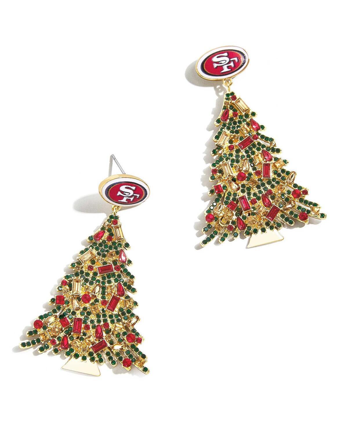 Womens Baublebar San Francisco 49ers Christmas Tree Dangling Earrings Product Image