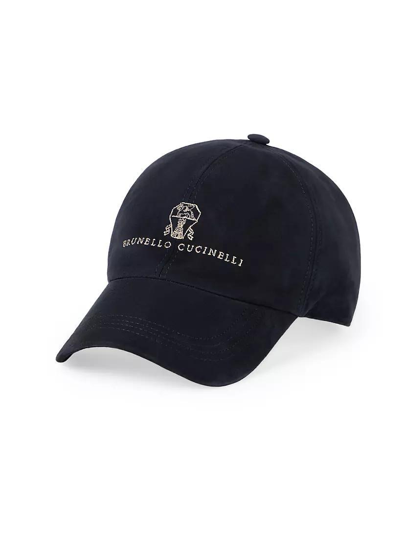 Mens Suede Baseball Cap with Embroidery Product Image