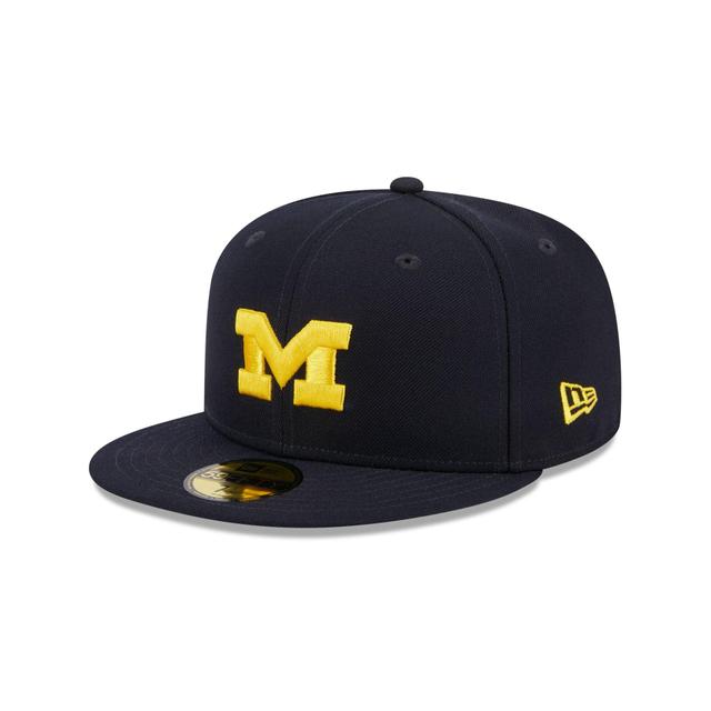 Michigan Wolverines Blue 59FIFTY Fitted Hat Male Product Image